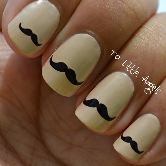 Other - Black Mustache Nail Art Decal